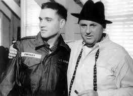 Elvis with Colonel Parker US Army base rare shot